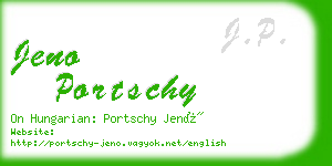 jeno portschy business card